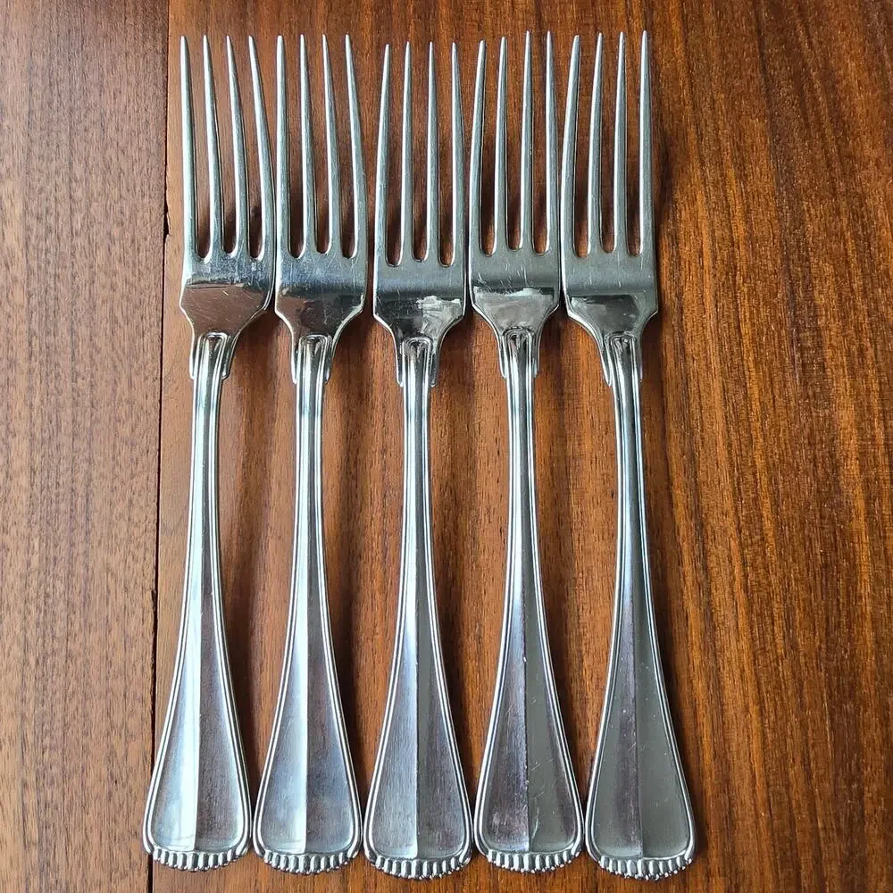 Towle Hamilton Dinner Forks Stainless Steel Germany 18/8 Satin Handle Set of 5